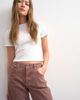 Topshop Topshop Barrel mid rise jeans in eggplant-Purple - 3