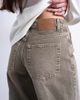 Topshop Topshop Barrel mid rise jeans in pesto-Green - 4