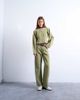 Topshop Topshop Barrel mid rise jeans with seam details in avocado-Green - 1
