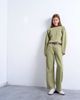Topshop Topshop Barrel mid rise jeans with seam details in avocado-Green - 4