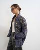 Topshop Topshop beaded real leather jacket in blue - 1