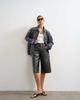 Topshop Topshop beaded real leather jacket in blue - 2