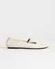 Topshop Topshop Bella leather round toe ballet flats in off white-Neutral - 1
