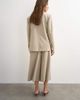 Topshop Topshop belted pleated cropped wide leg pants in beige-Neutral - 4