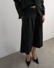 Topshop Topshop belted pleated cropped wide leg pants in black - 2