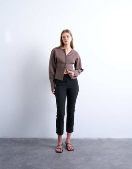 Topshop Topshop bengaline 3/4 length capris in black