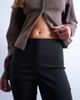 Topshop Topshop bengaline 3/4 length capris in black - 4