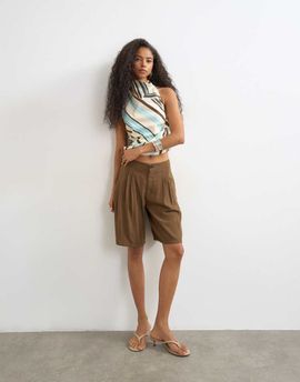 Topshop Topshop bermuda shorts in chocolate-Brown