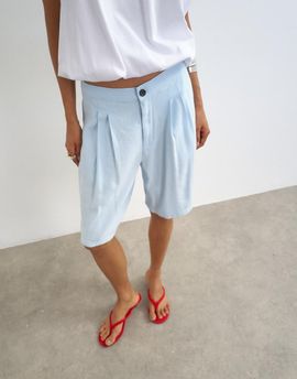 Topshop Topshop bermuda shorts in sky blue-No color