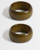 Topshop Topshop Beth 2pk chunky bangle in khaki-Green - 1