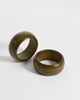 Topshop Topshop Beth 2pk chunky bangle in khaki-Green - 2