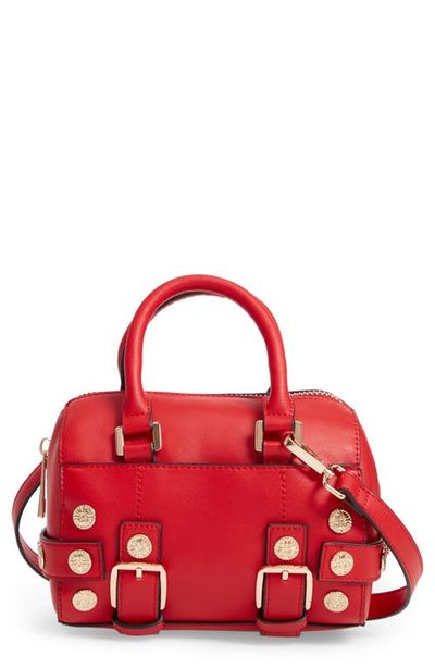 Topshop Topshop Bianca Studded Faux Leather Bowler Bag