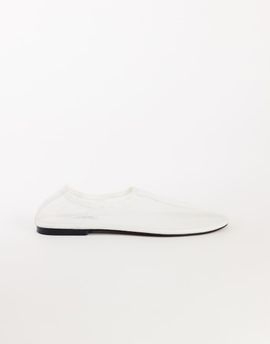 Topshop Topshop Blake mesh ballet flats in off white