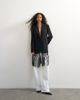 Topshop Topshop blazer with fringe detail in black - 1