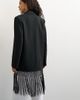 Topshop Topshop blazer with fringe detail in black - 4