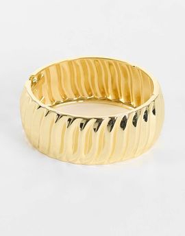 Topshop Topshop Blossom chunky bangle in gold