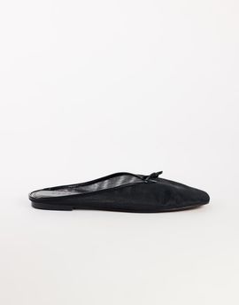 Topshop Topshop Blythe knotted flat mules in black mesh-Brown