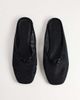 Topshop Topshop Blythe knotted flat mules in black mesh-Brown - 3