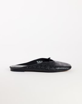 Topshop Topshop Blythe knotted flat mules in black textured