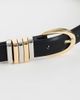 Topshop Topshop Bobbi faux leather multi keeper belt in black - 3