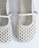 Topshop Topshop Bobbi leather woven ballet flats in buttermilk-Yellow - 3