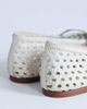 Topshop Topshop Bobbi leather woven ballet flats in buttermilk-Yellow - 4