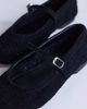 Topshop Topshop Bonnie real suede woven ballet flats in black - 1