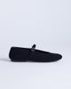 Topshop Topshop Bonnie real suede woven ballet flats in black - 3