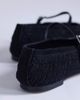 Topshop Topshop Bonnie real suede woven ballet flats in black - 4