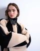 Topshop Topshop borg longline ovoid sleeve patchwork coat in black - 2
