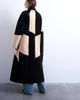 Topshop Topshop borg longline ovoid sleeve patchwork coat in black - 3
