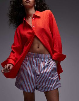 Topshop Topshop boxer shorts in blue stripes-Multi