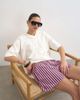 Topshop Topshop boxer shorts in pink and purple stripes - 1