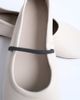 Topshop Topshop Brad leather ballerina flats with elastic strap in off white - 2