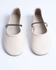 Topshop Topshop Brad leather ballerina flats with elastic strap in off white - 3