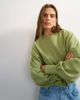 Topshop Topshop bubble hem sweatshirt in washed sage-Green - 1