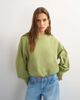 Topshop Topshop bubble hem sweatshirt in washed sage-Green - 2
