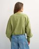 Topshop Topshop bubble hem sweatshirt in washed sage-Green - 4
