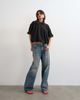 Topshop Topshop bubble hem tee in black - 3