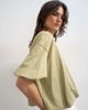 Topshop Topshop bubble hem tee in taupe-Neutral - 3