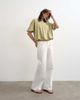 Topshop Topshop bubble hem tee in taupe-Neutral - 4