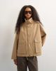 Topshop Topshop bubble hem trench coat in stone-Neutral - 1