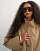 Topshop Topshop bubble hem trench coat in stone-Neutral - 2