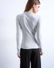 Topshop Topshop button down long sleeve cardigan top in gray - 2
