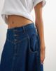Topshop Topshop button front barrel maxi skirt in indigo-Black - 2