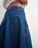 Topshop Topshop button front barrel maxi skirt in indigo-Black - 4