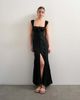 Topshop Topshop button front cap sleeve maxi sundress in black - 1