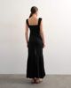 Topshop Topshop button front cap sleeve maxi sundress in black - 4