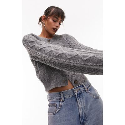 Topshop Topshop Cable Stitch Cardigan