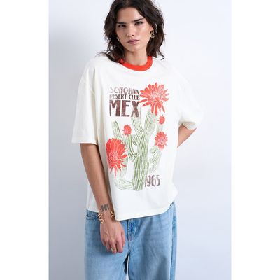 Topshop Topshop Cactus Graphic Contrast T-Shirt